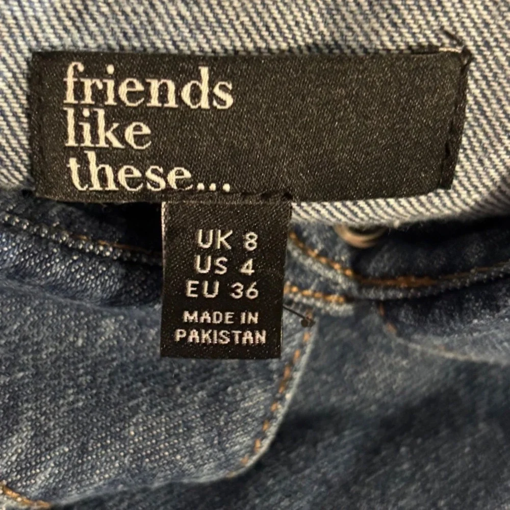 Friends Like These Denim Belted Midi Shirtdress Medium Wash Sz 4 Utility Rodeo - Picture 6 of 9